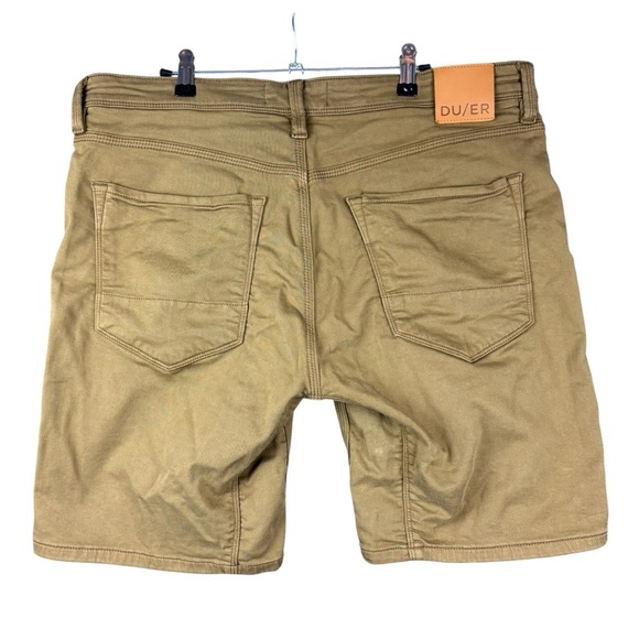 EUC DU/ER Men’s No Sweat Short - Slim (N2X Slim Fit) Sz 36”x10” in Tobacco - Picture 7 of 16